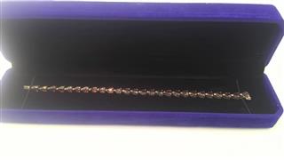 Almandine Garnet Silver-Stone Bracelet 925 Silver 2.36g